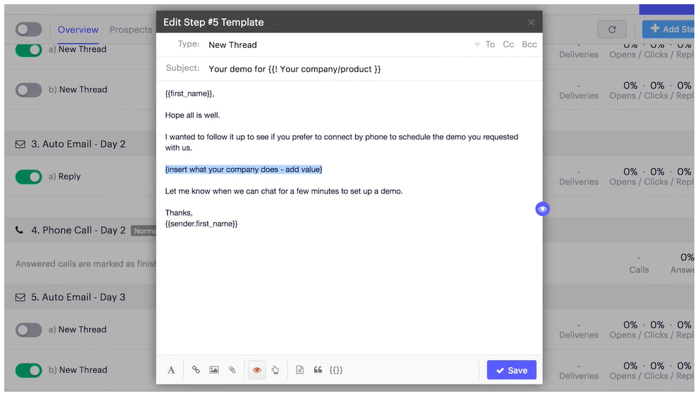 Blueprint personalization
