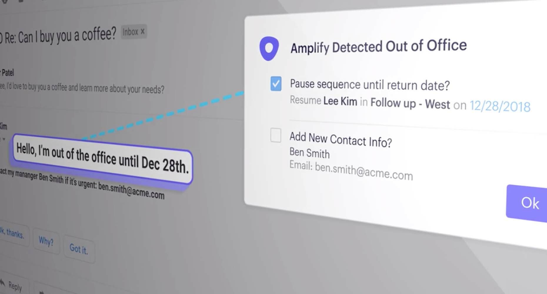 Now live: Amplify out of office return date extraction