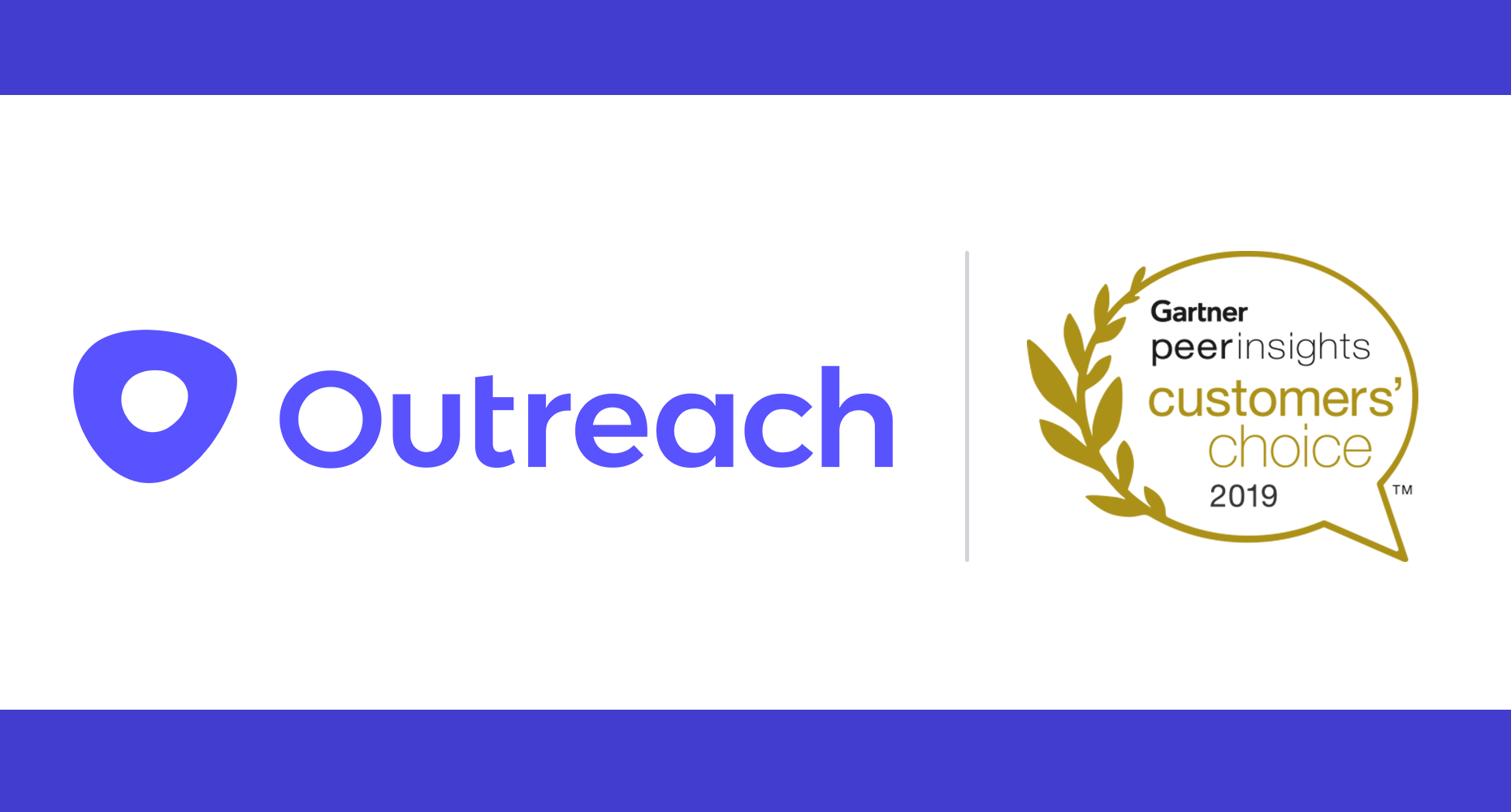Outreach named an April 2019 Gartner Peer Insights Customers' Choice for Salesforce automation