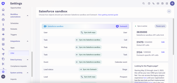 Enhanced CRM experience