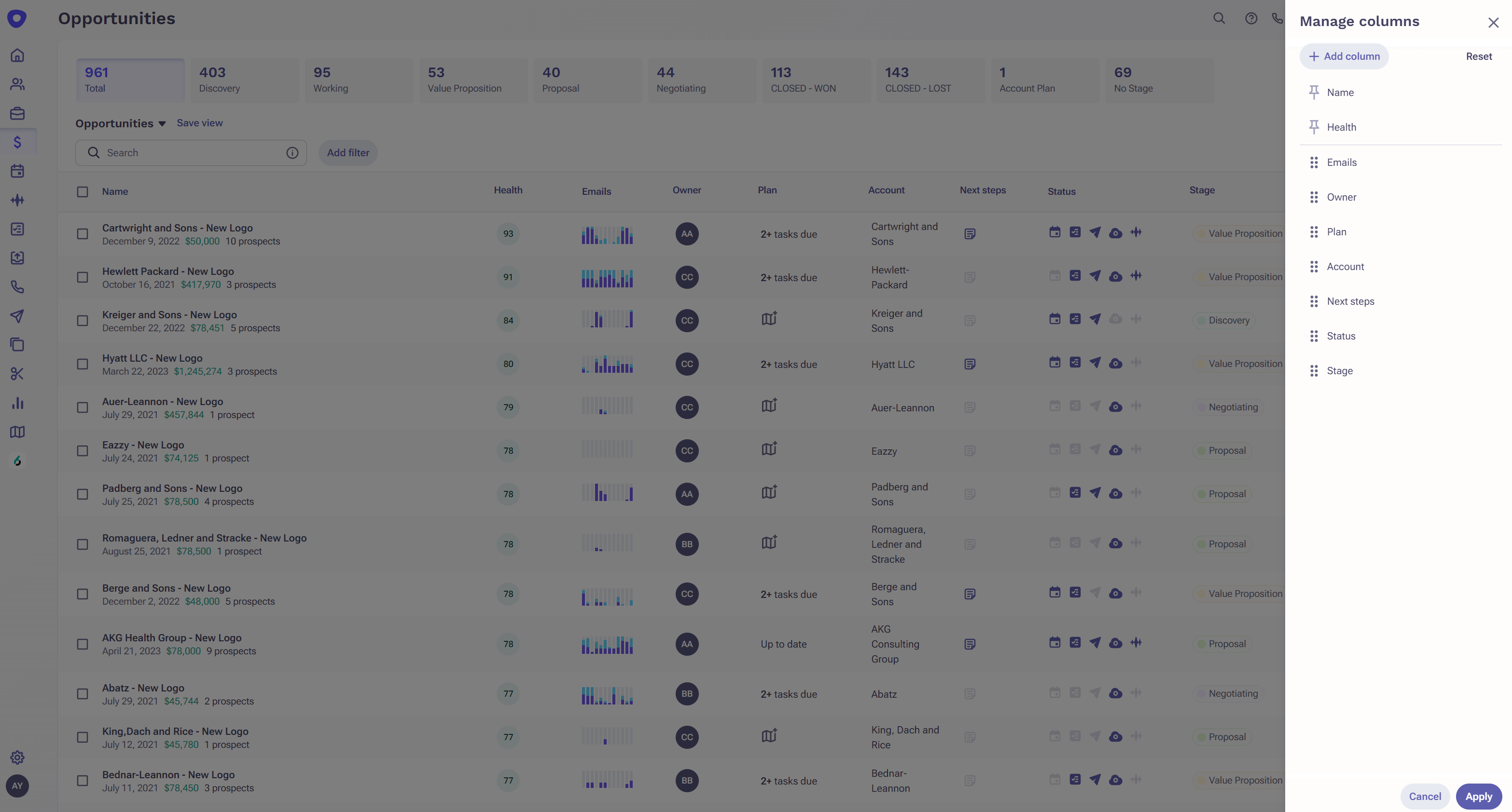Column Customization