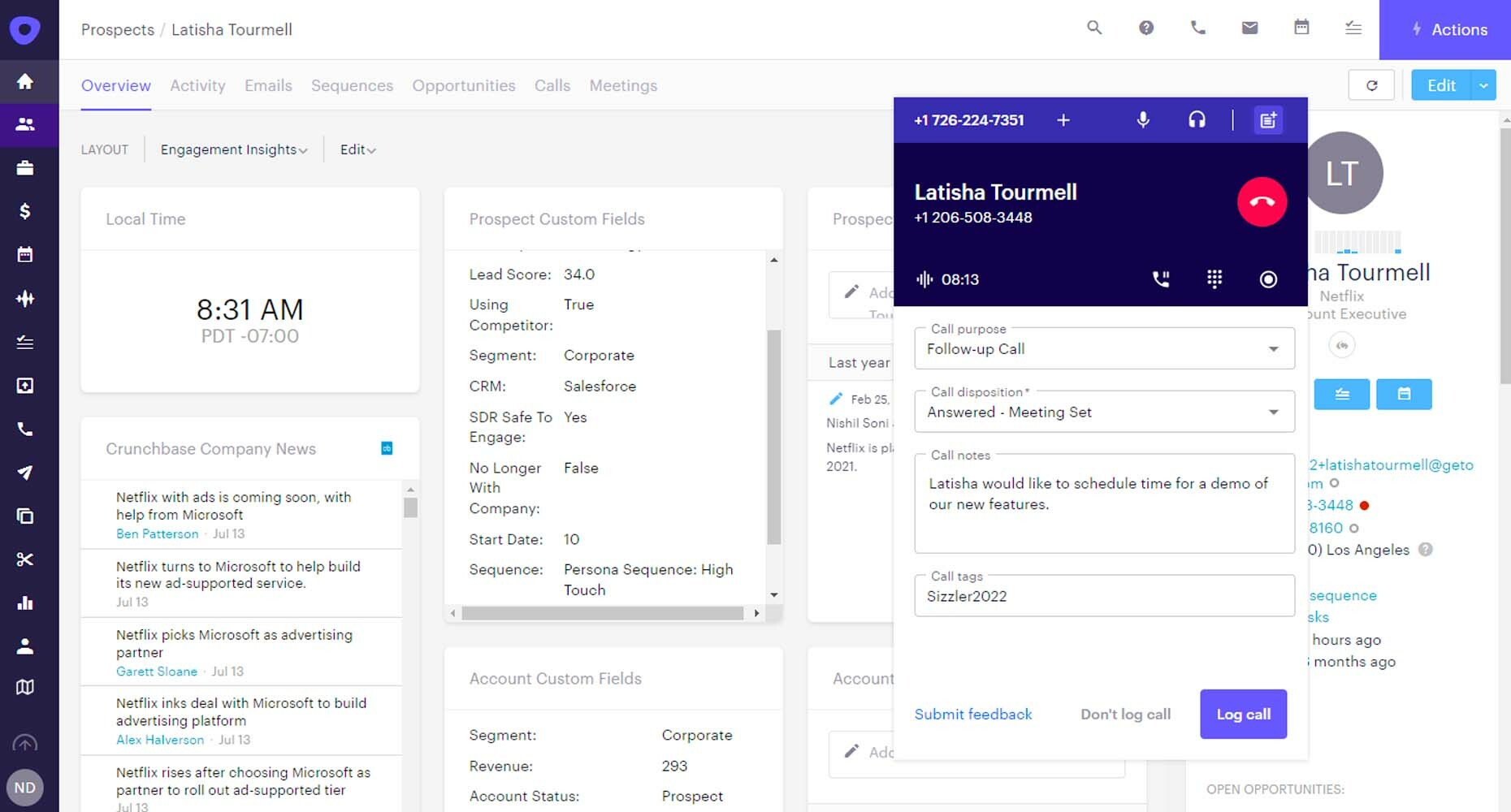 Bring call intelligence to seller workflows with Kaia for Outreach Voice