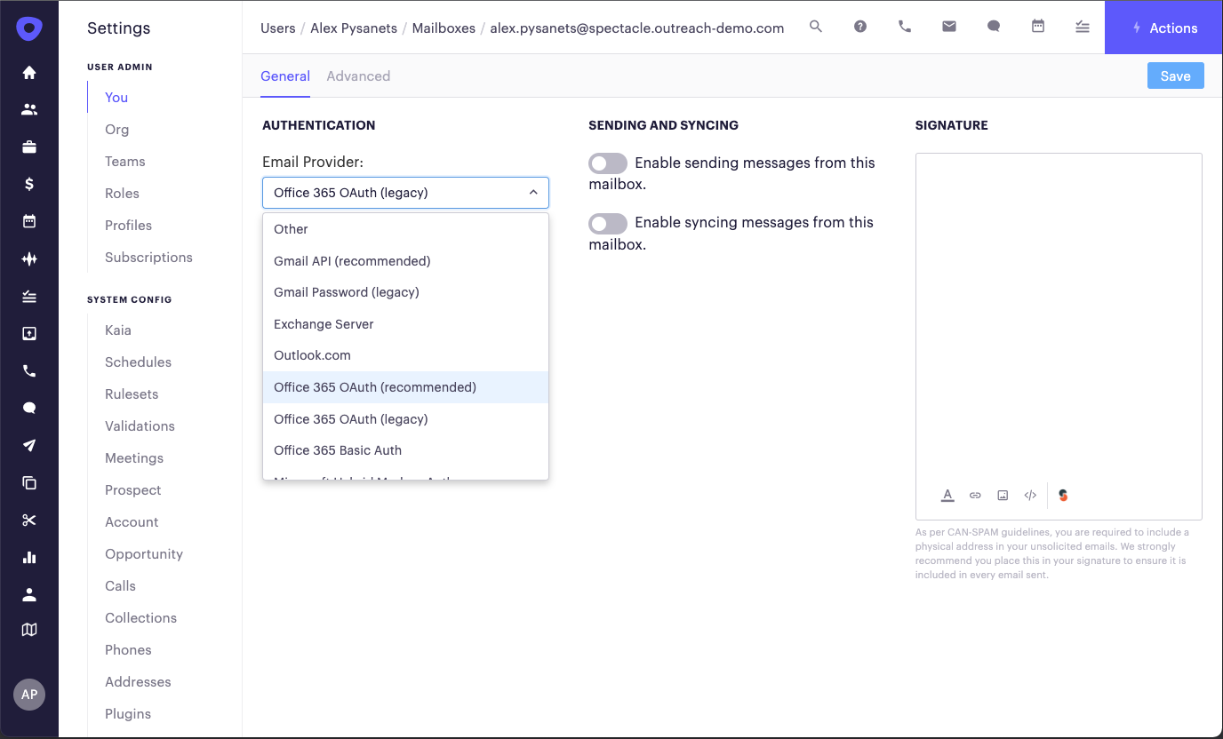 Microsoft Graph integration