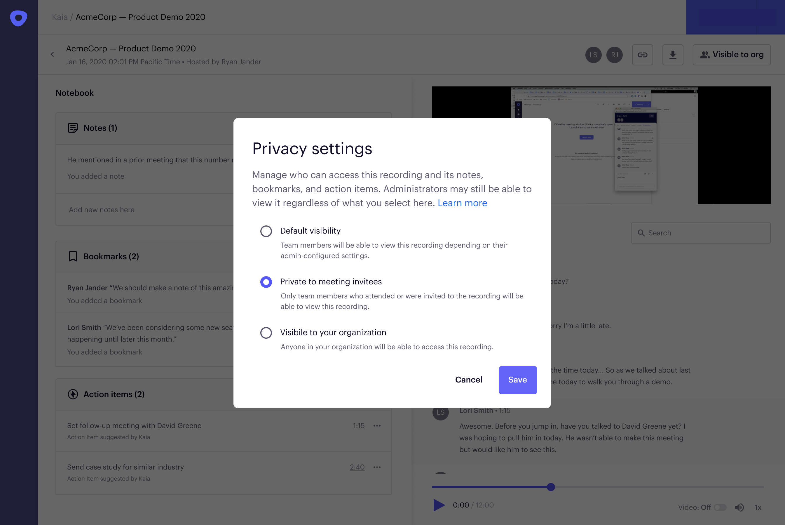 Kaia Recording Governance