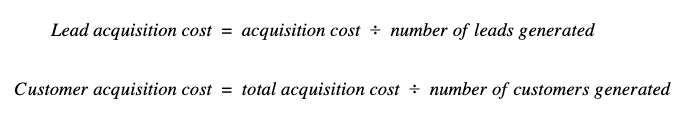 lead acquisition cost formula