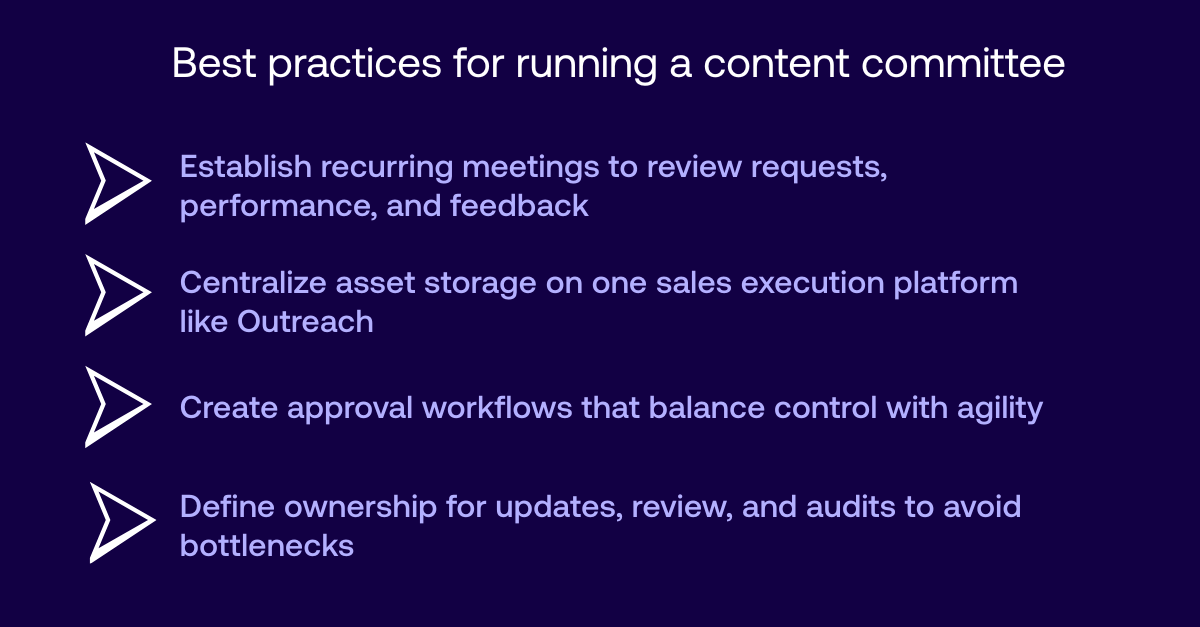 Best practices for running a content committee