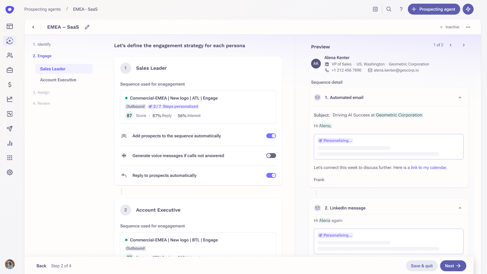 13 Prospecting agent Engage