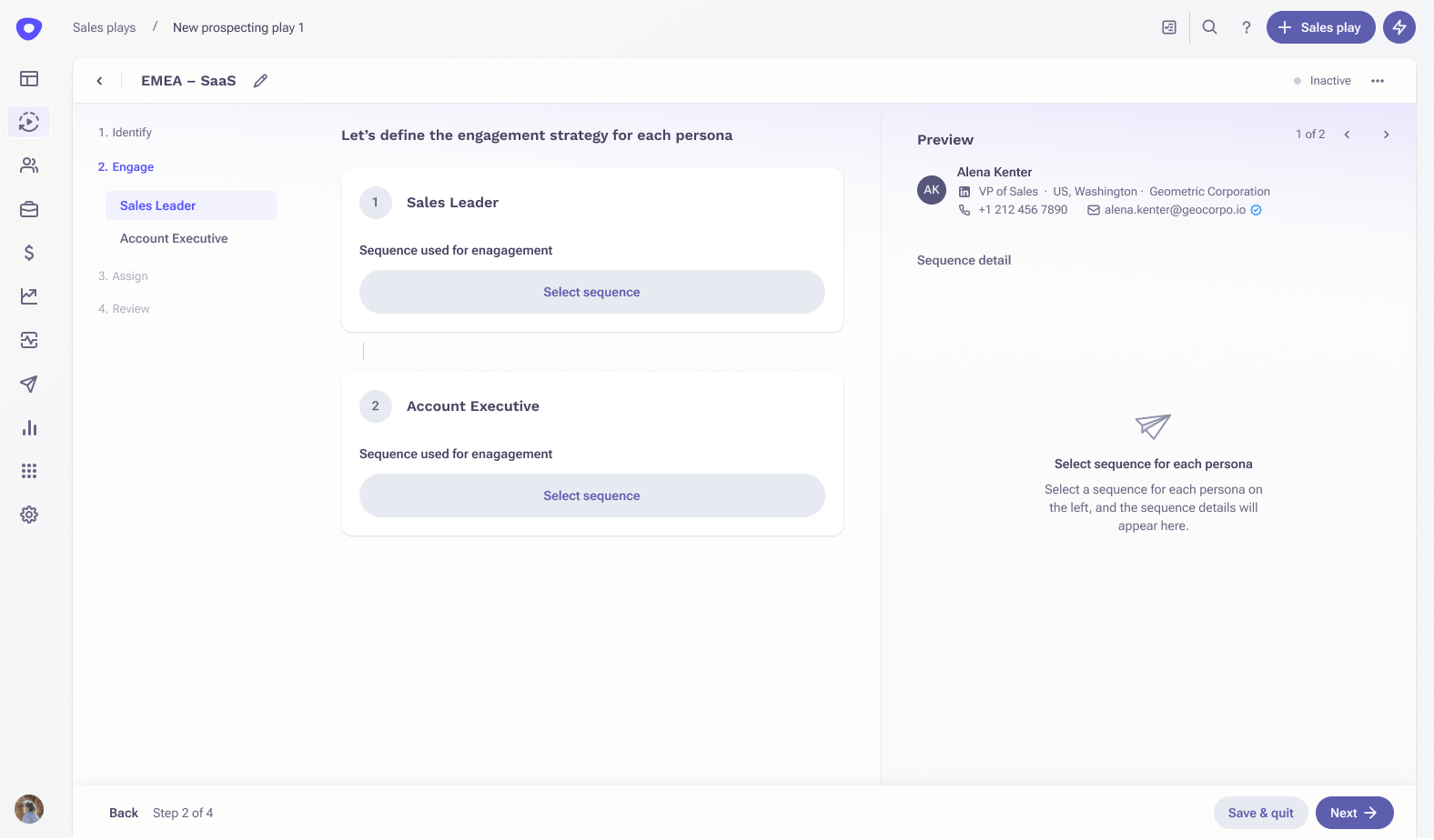 01 Salesplay configuration Engagement automation