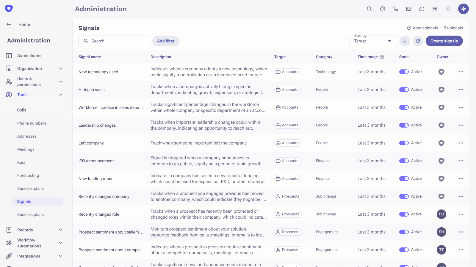 01 Signals administration