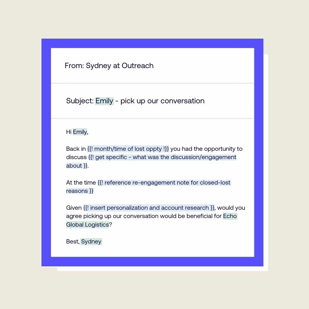 Pick up the convo sequence