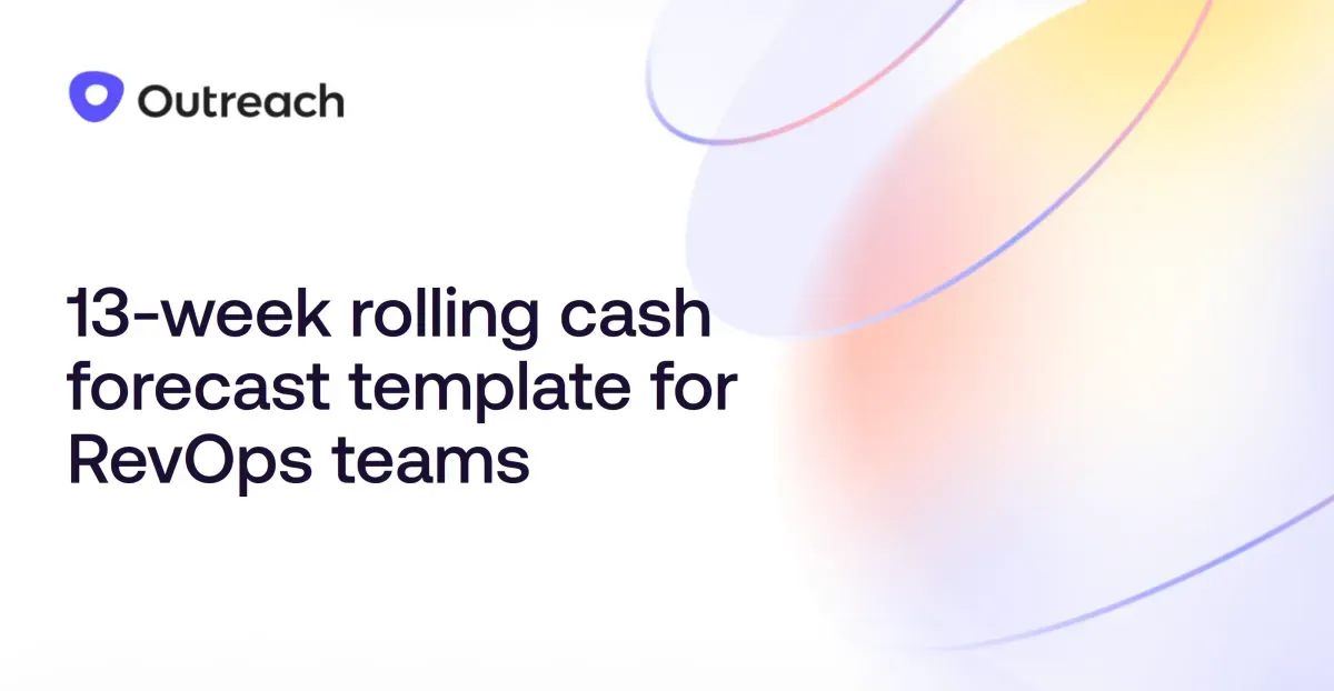 13-week rolling cash forecast template for RevOps teams