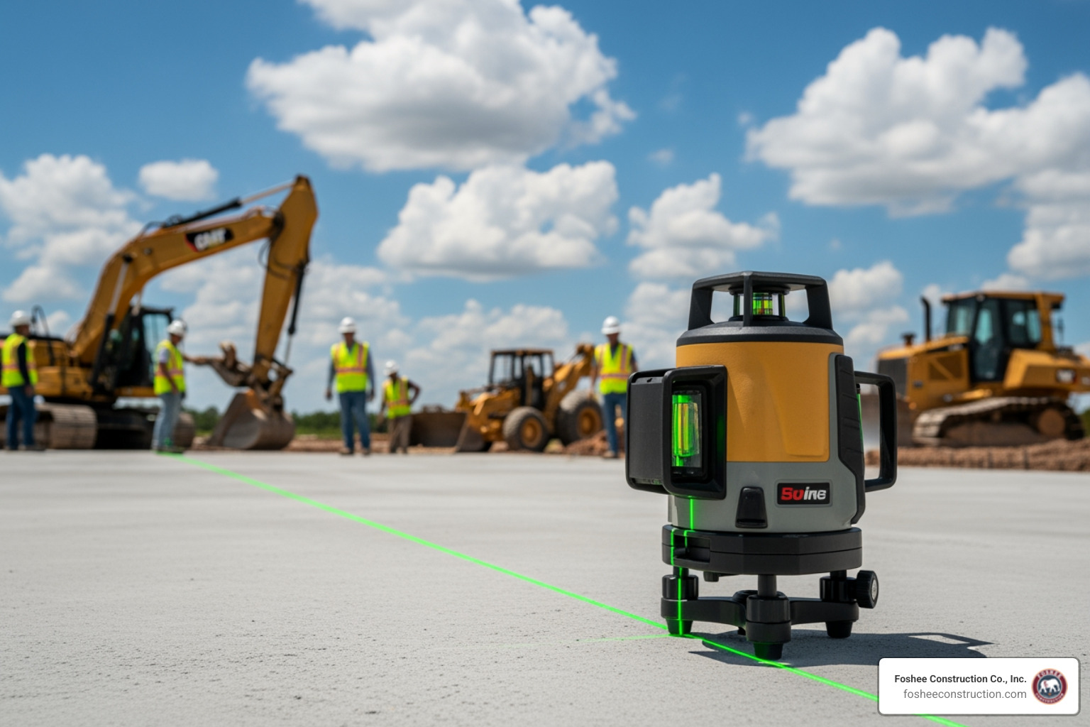 laser-leveling tool in action on a Florida construction site - site preparation services laser-leveling tool in action on a Florida construction site - site preparation services