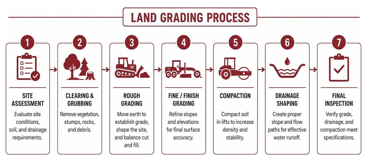 land grading process flowchart