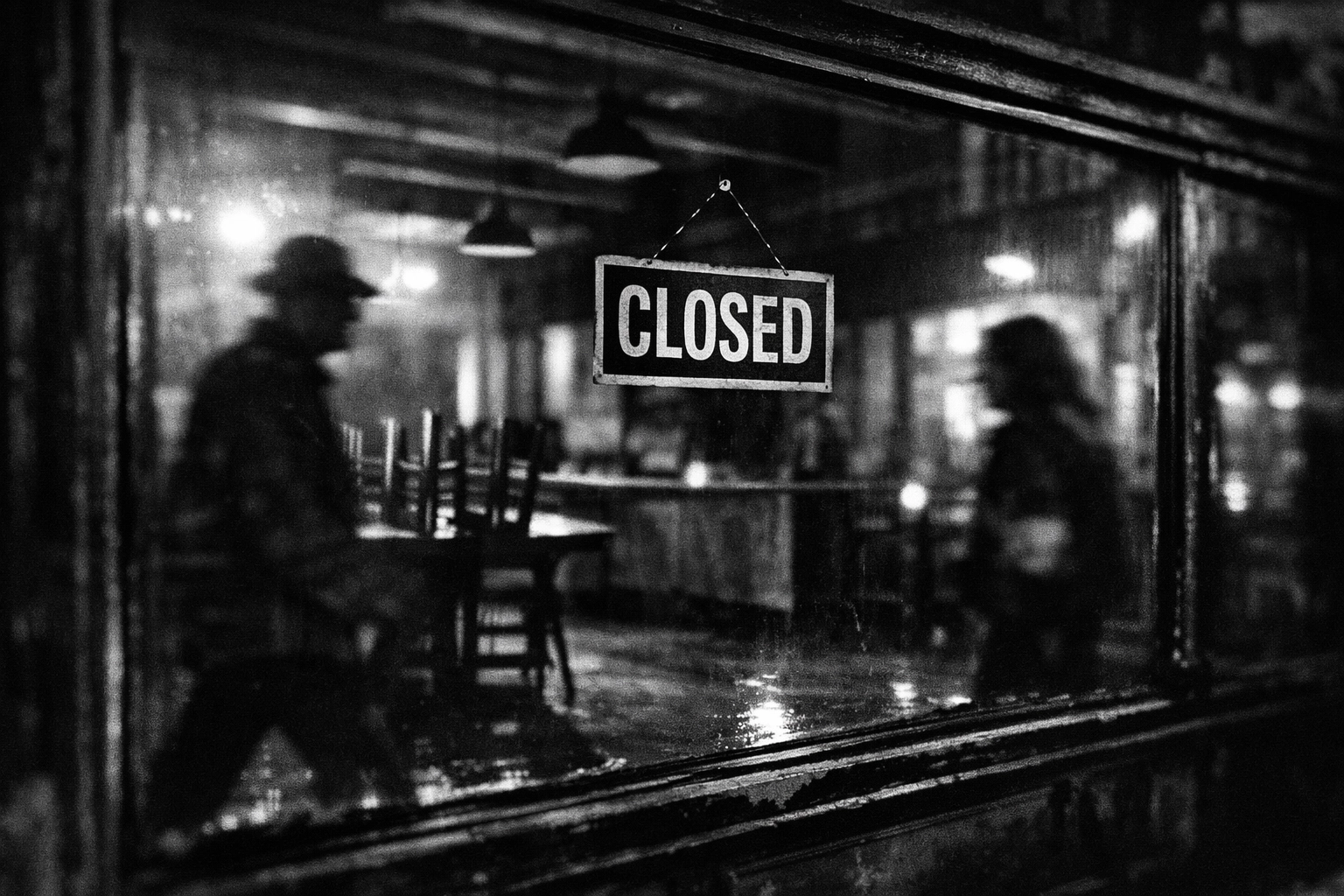 Empty small business storefront with closed sign showing missed customer opportunities from poor SEO