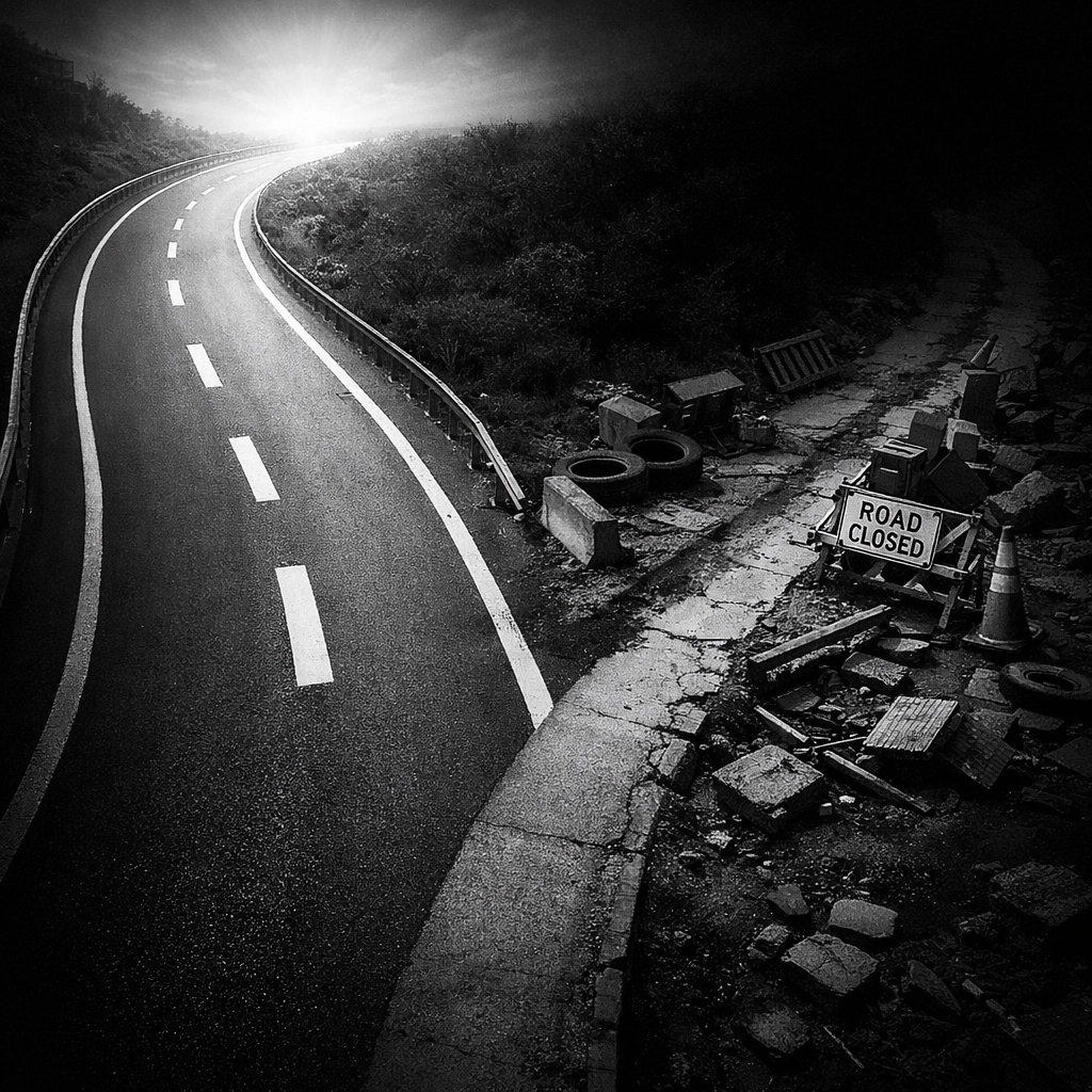 Two diverging paths representing strategic content planning versus random posting approach