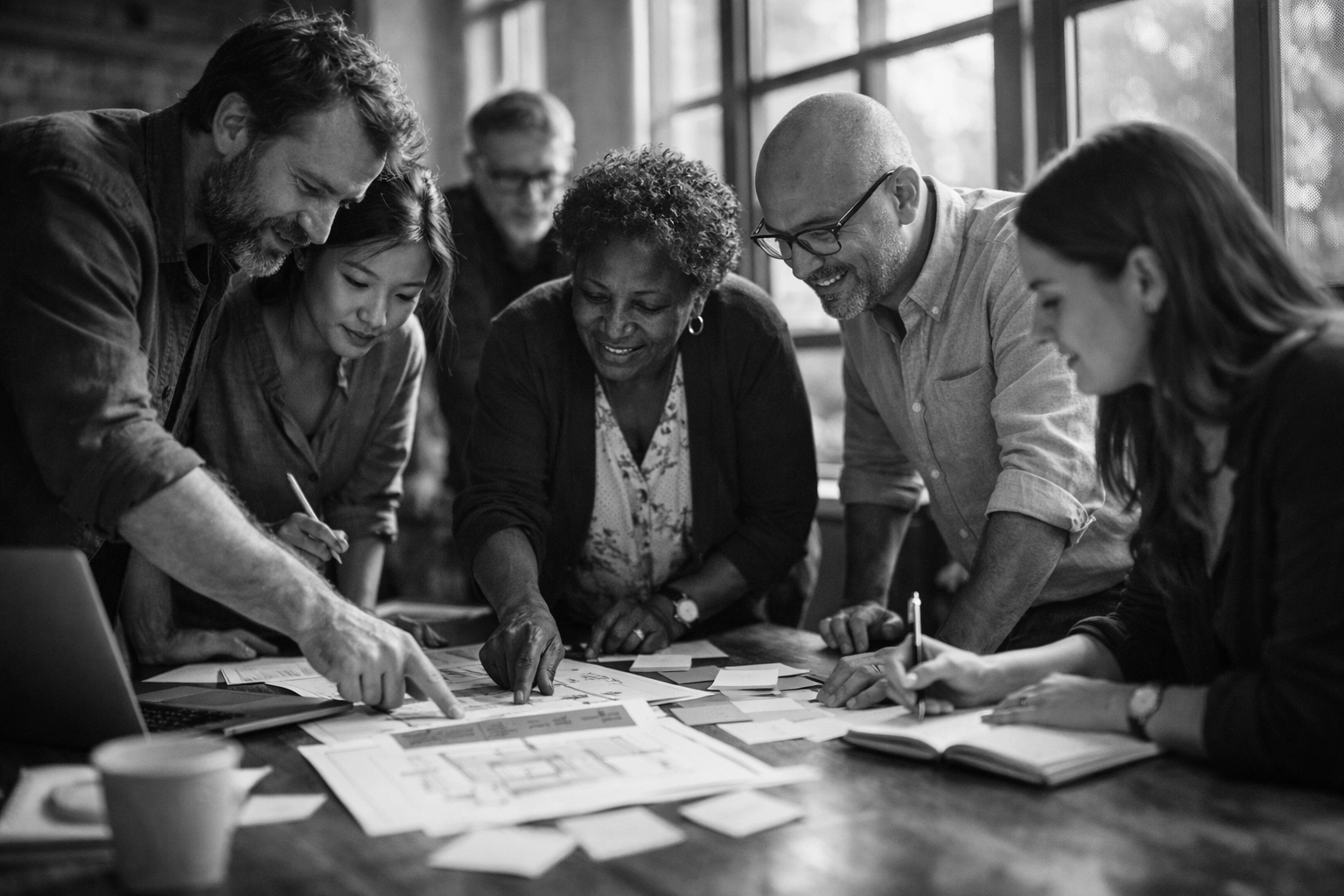 Marketing agency team collaborating on client strategy and campaign planning