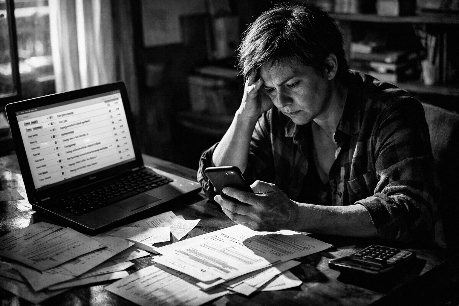 Frustrated business owner waiting for marketing agency response with unanswered emails