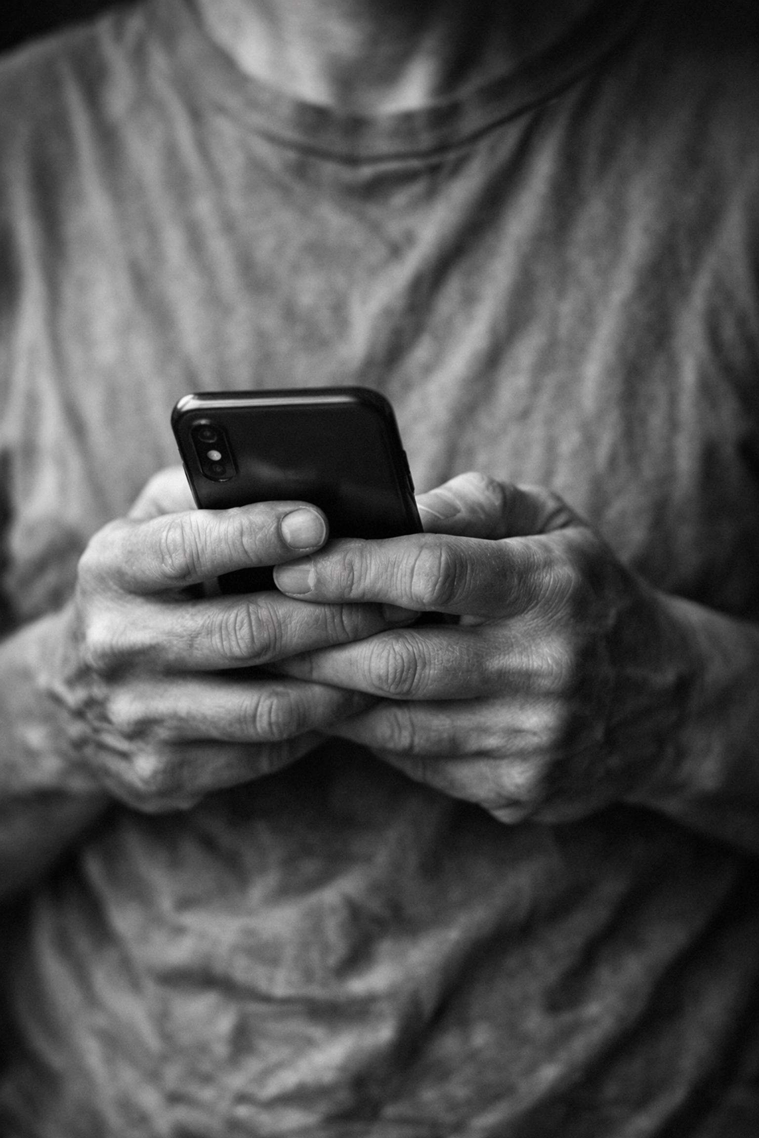 Hands holding smartphone capturing authentic unpolished content for social media marketing