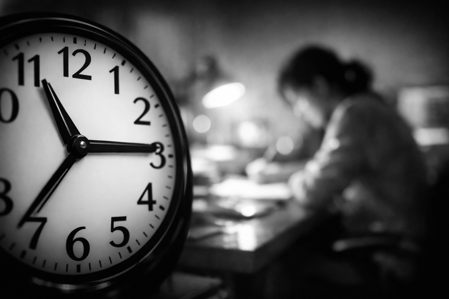 Clock symbolizing podcast content working continuously to build brand awareness