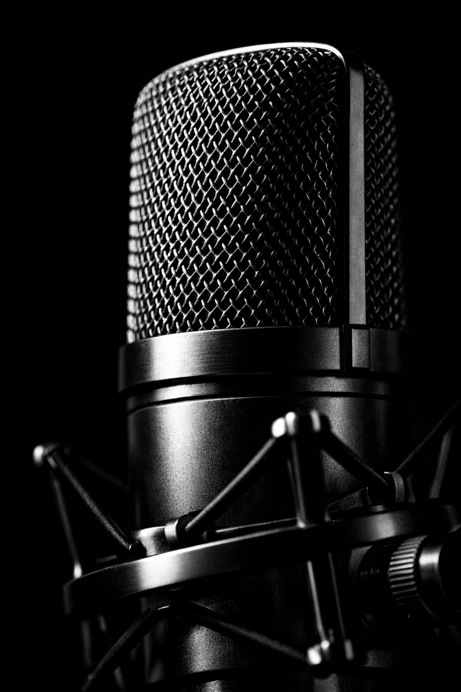 A studio microphone representing the importance of brand authority and media production for businesses.
