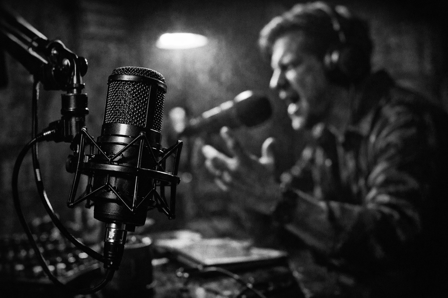 Podcasting studio setup used for professional brand storytelling and high-impact digital content.