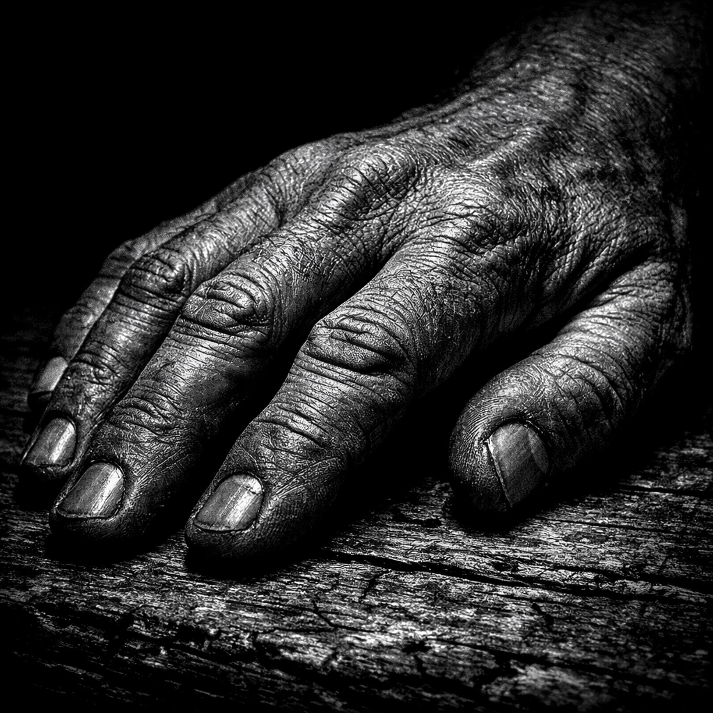 Extreme close-up of a human hand highlighting imperfections and authenticity in modern advertising.