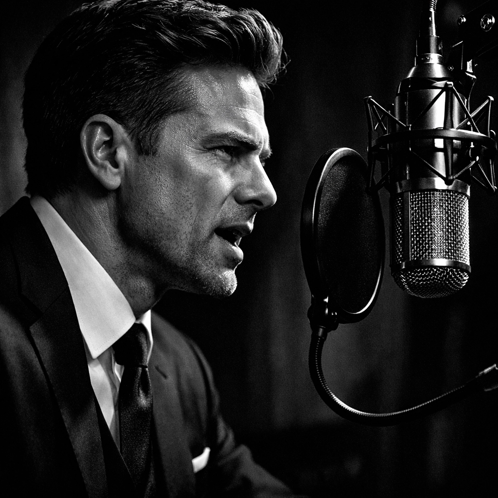 Professional attorney or doctor recording a podcast to enhance brand authority through storytelling.