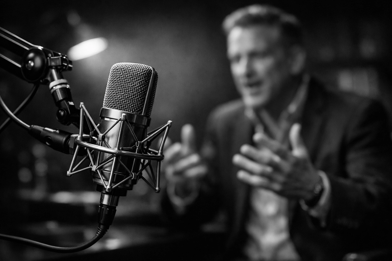 Professional podcast studio setup highlighting the power of high-end storytelling and media production.
