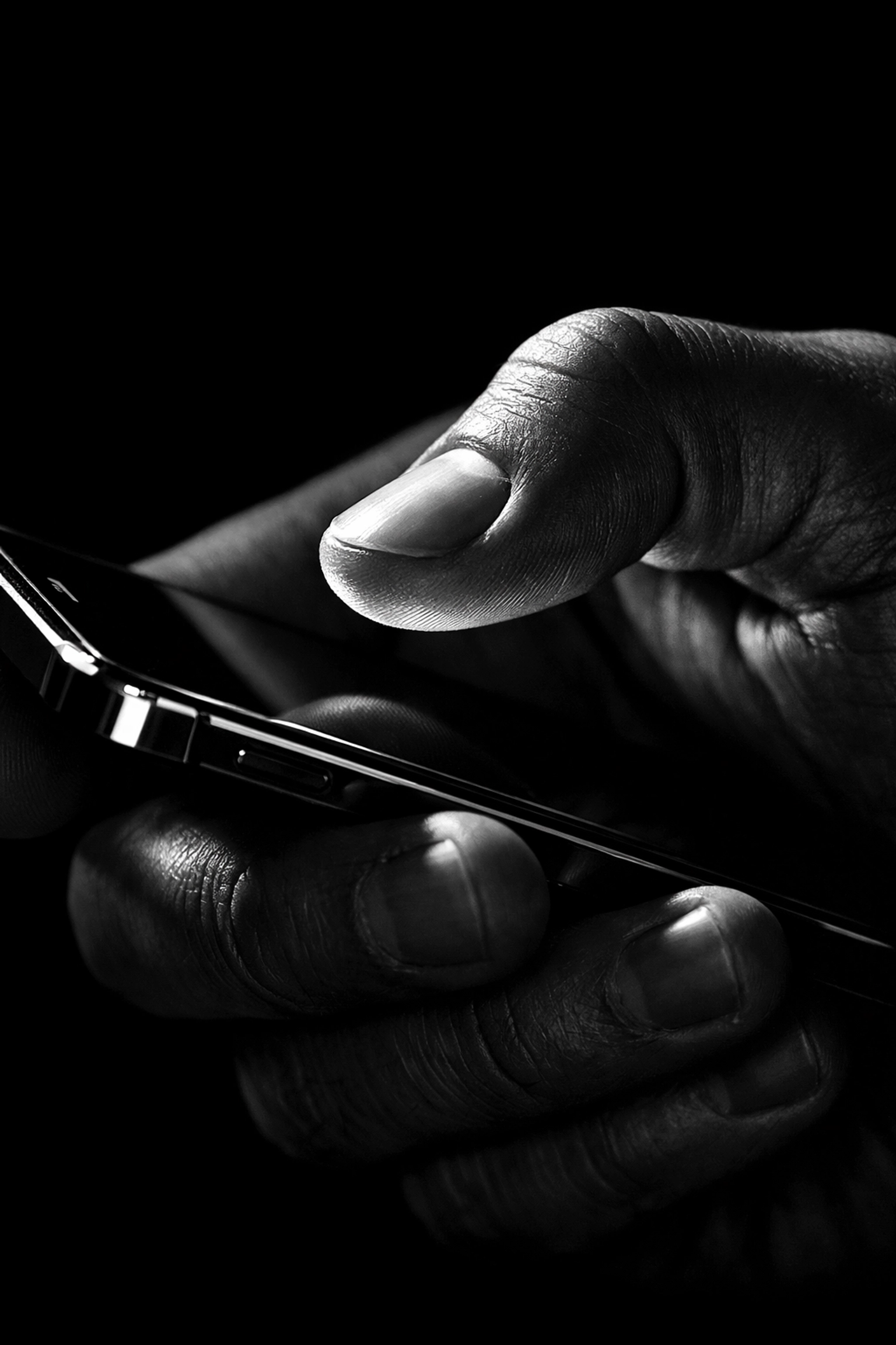 Close-up of a hand scrolling a smartphone representing the critical first three seconds of user engagement.