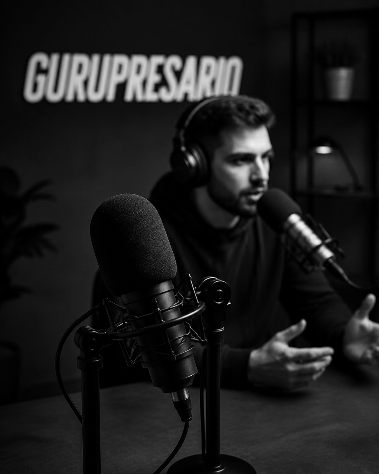 A professional podcast studio setup for storytelling
