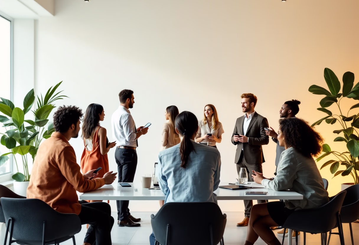 image of an industry conference (for an ai marketing tech company)