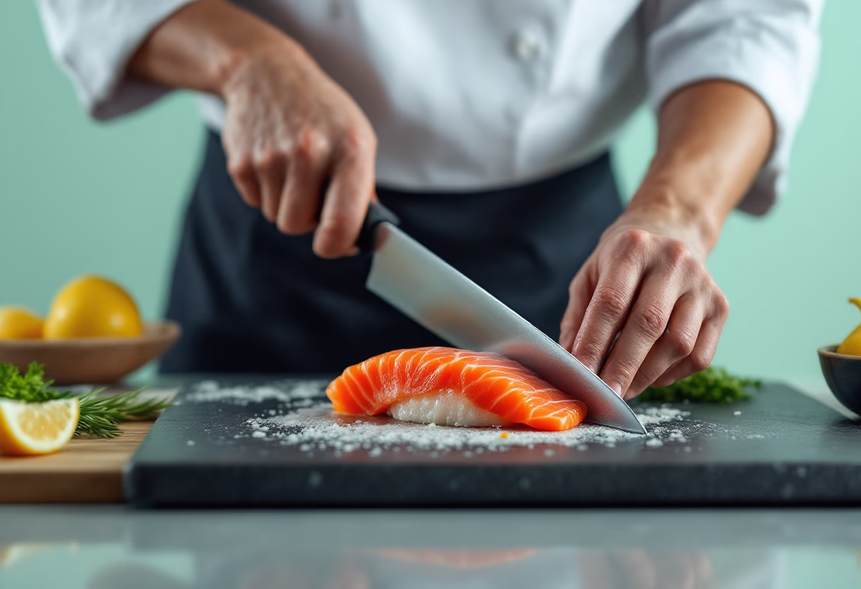 image of kitchen during service (for a fine dining restaurant)