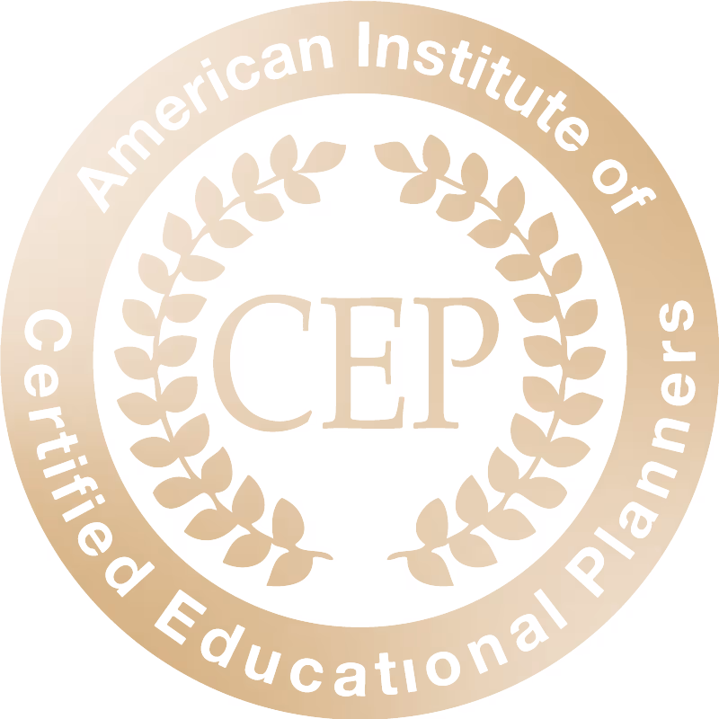 CEP Board Certified Logo. Gemsight College Consulting and Career planners are CEP Board-Certified Educational Planners and Expert College Admissions Consultants with over 40 years of combined experience. 