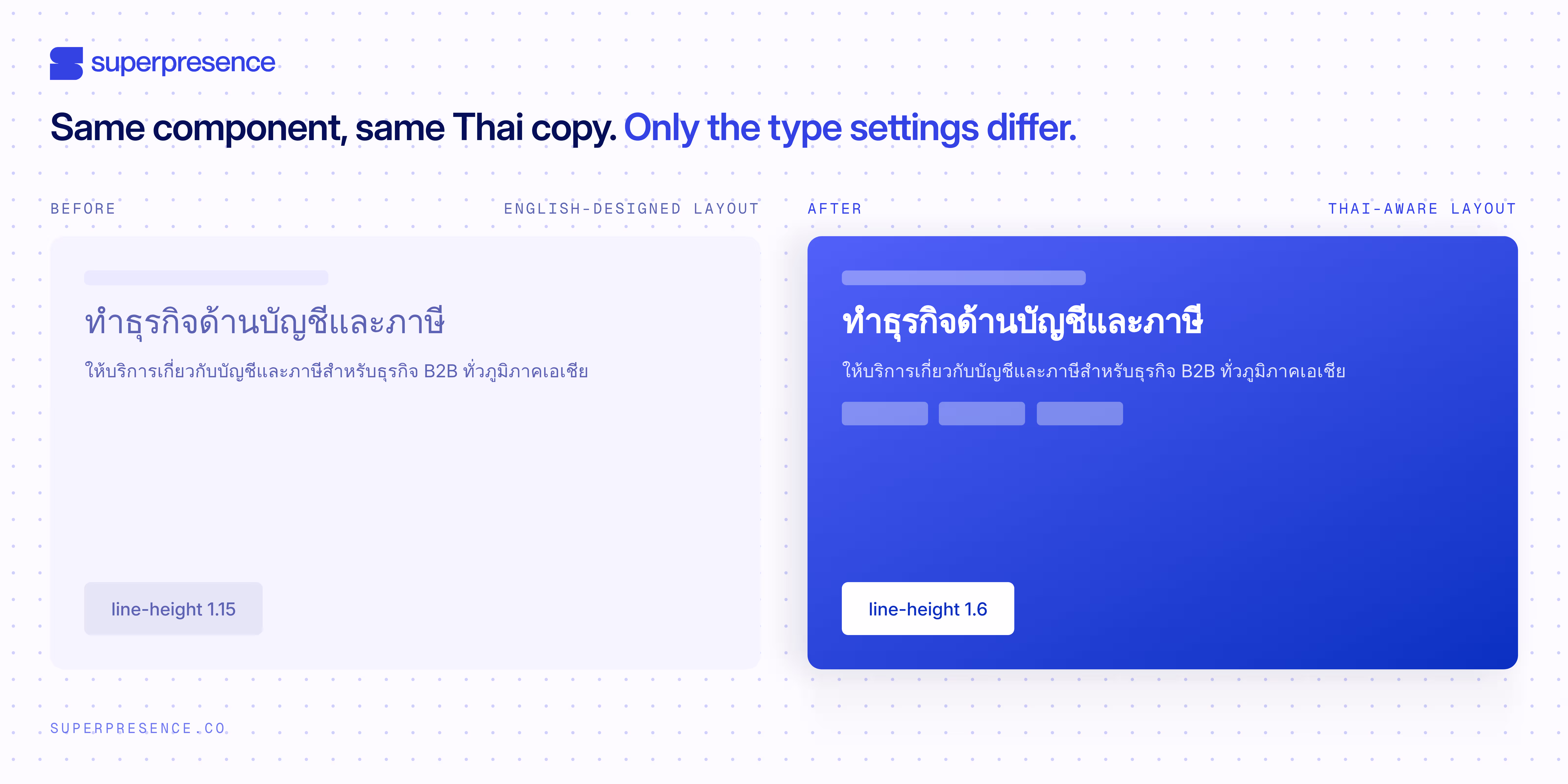 website layout adjusted for thai audience