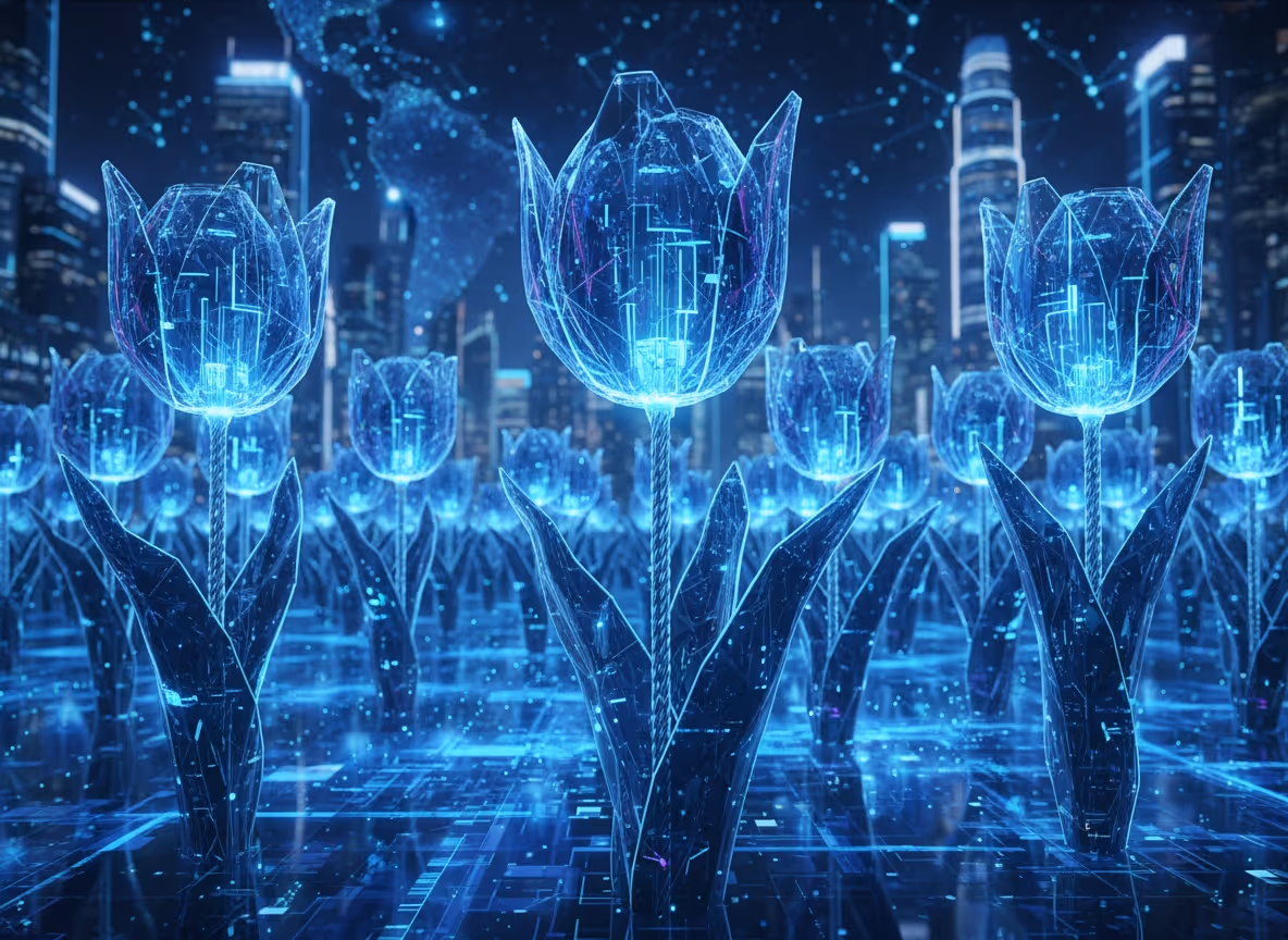 Tulips in digital form