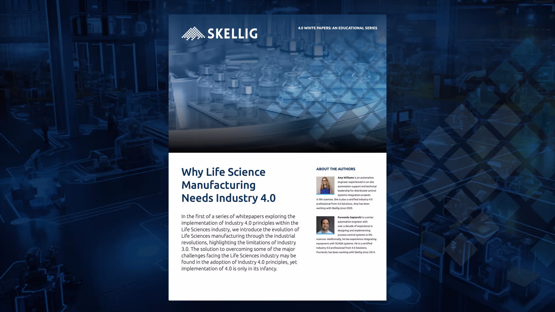 An automated machine caps viles of vaccines