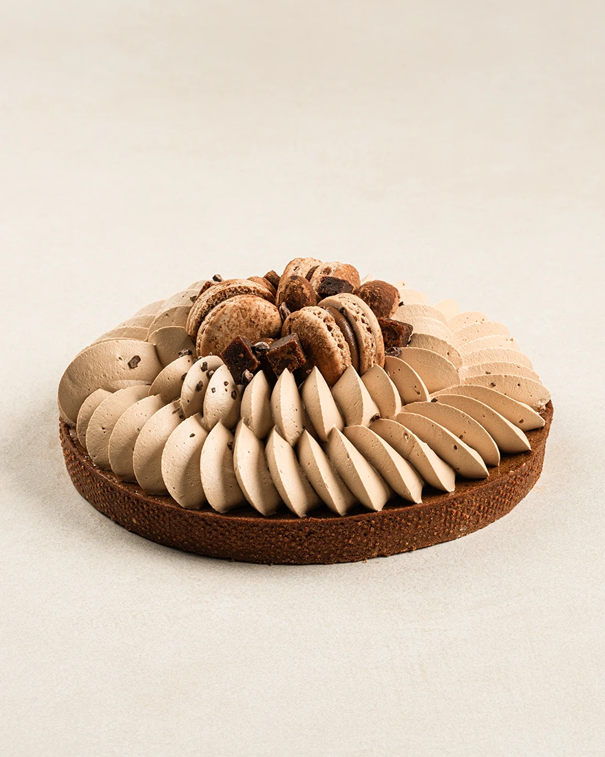 Chocolate Coffee Tart cake full view