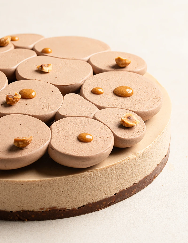 Ferrero Rocher Mousse Cake cake detail close up