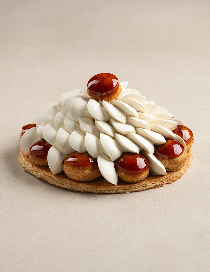 Pure Vanilla St. Honoré cake full view