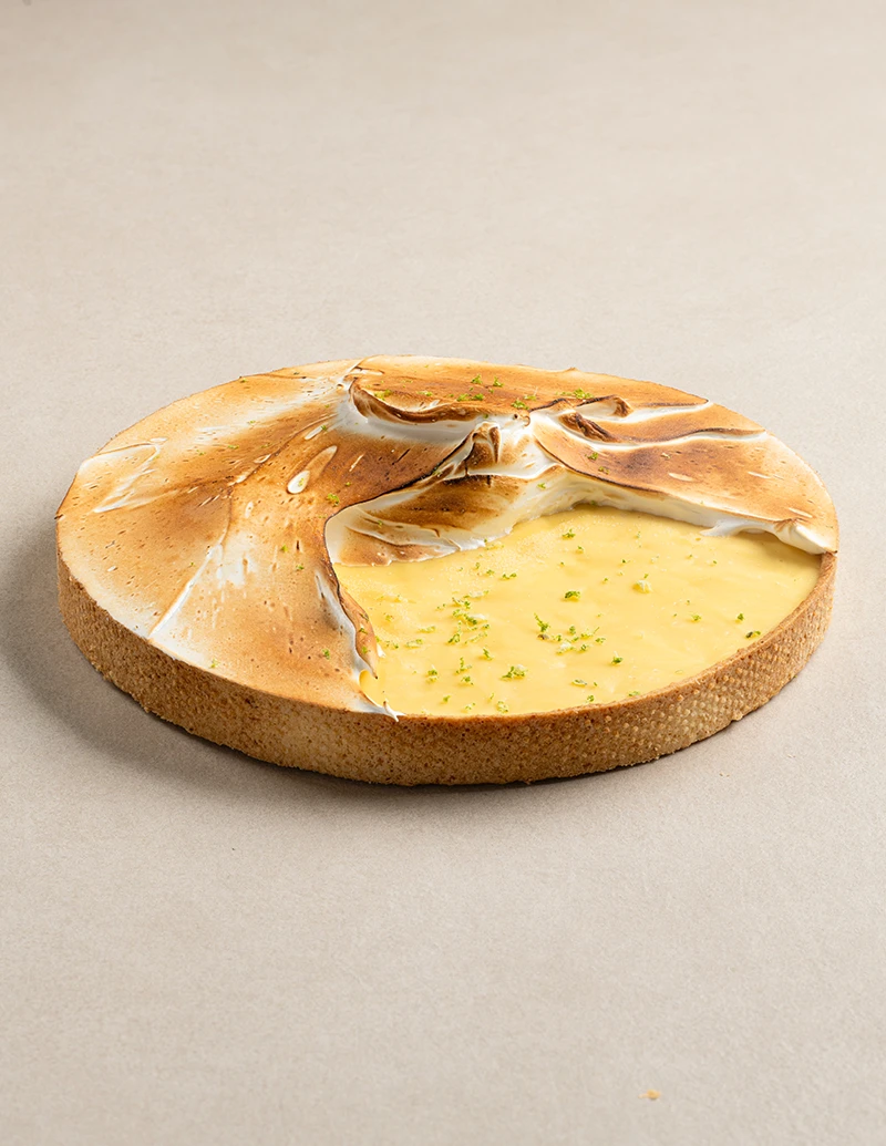Authentic Lemon Meringue Tart cake full view