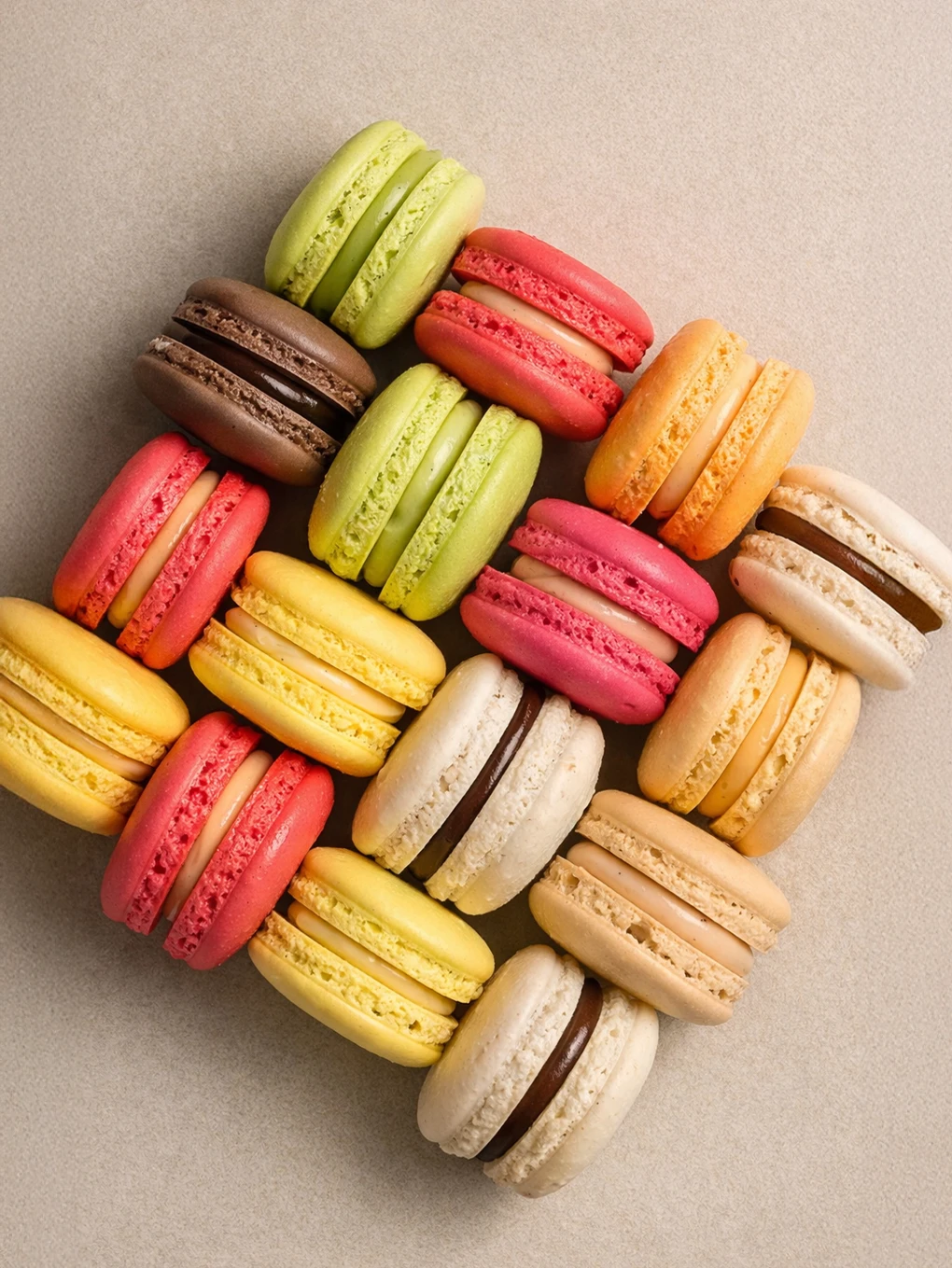 VANIL Macarons - Assorted Garden macarons with pistachio, lemon, berry, and chocolate vanilla