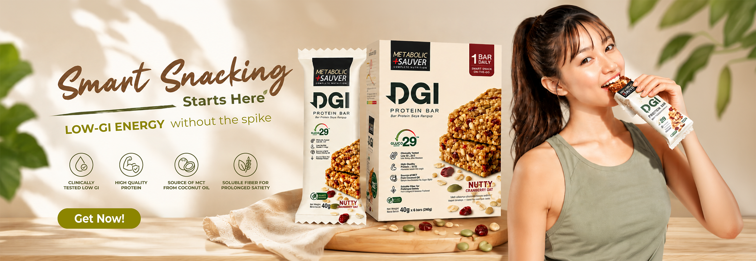 Smat snacking starts here, Low-GI energy without the spike