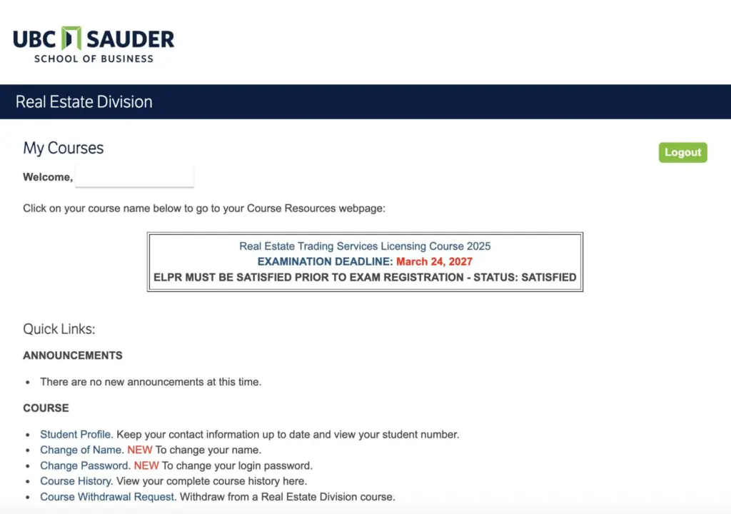 EXAMINATION DEADLINE