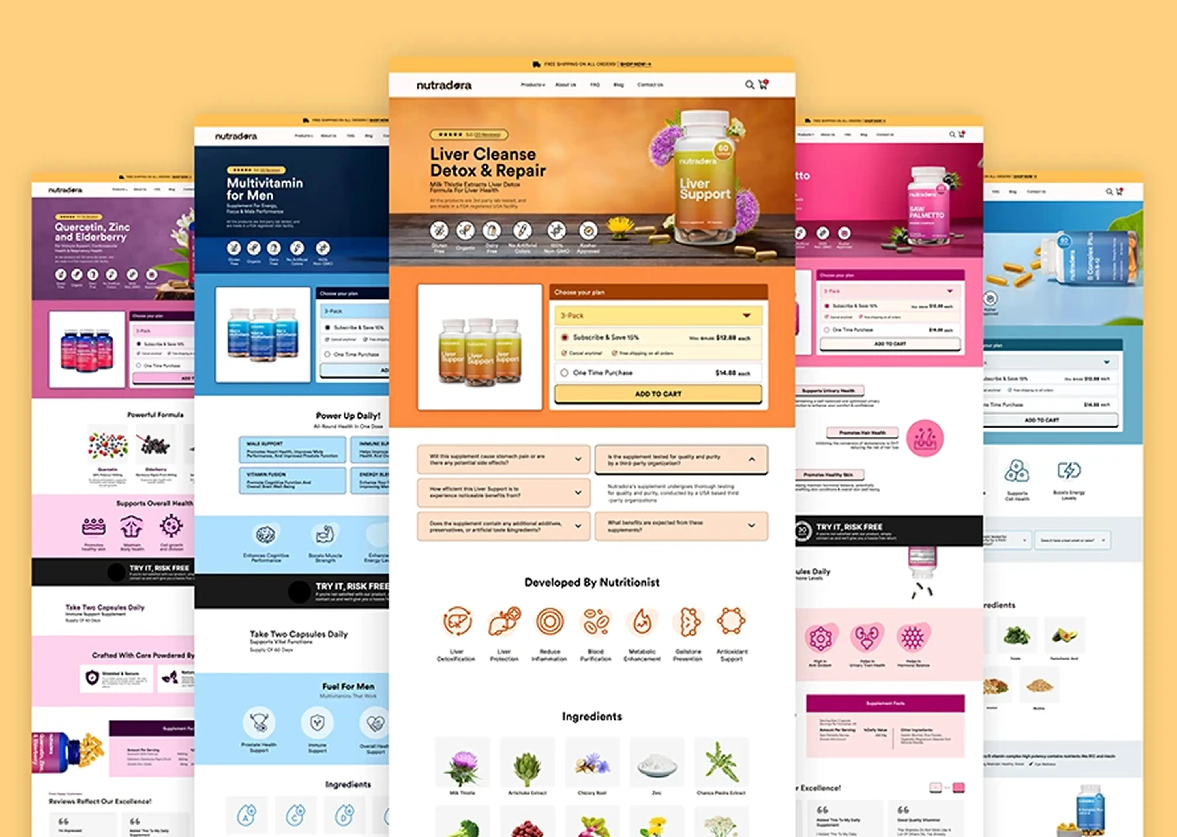Shopping cart interface showing no items with message: You’re $59.95 away from FREE shipping, offering free shipping, free penetrate mask, and free glow deodorant.