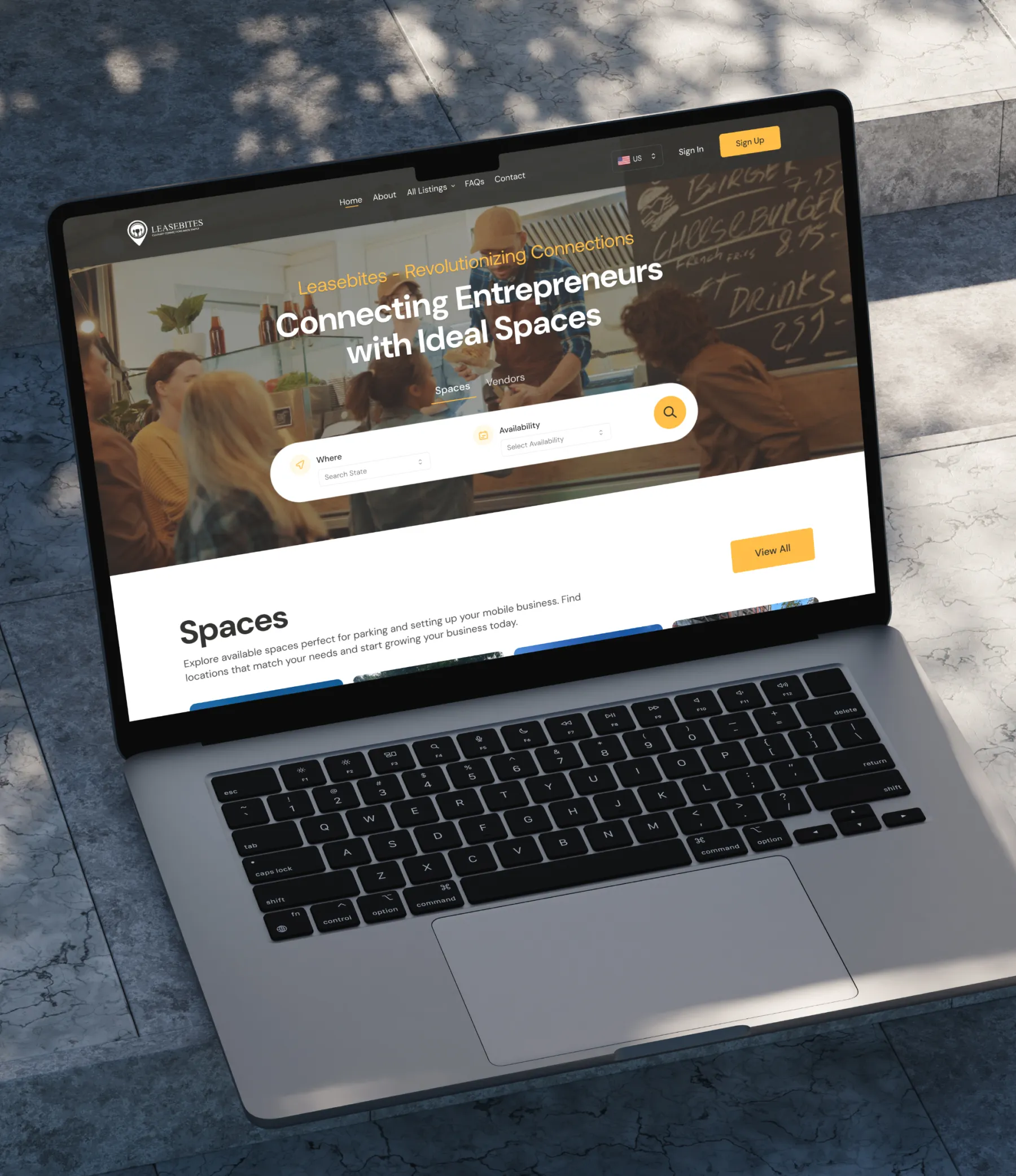 Sugar Baby Skincare website redesign shown on a laptop