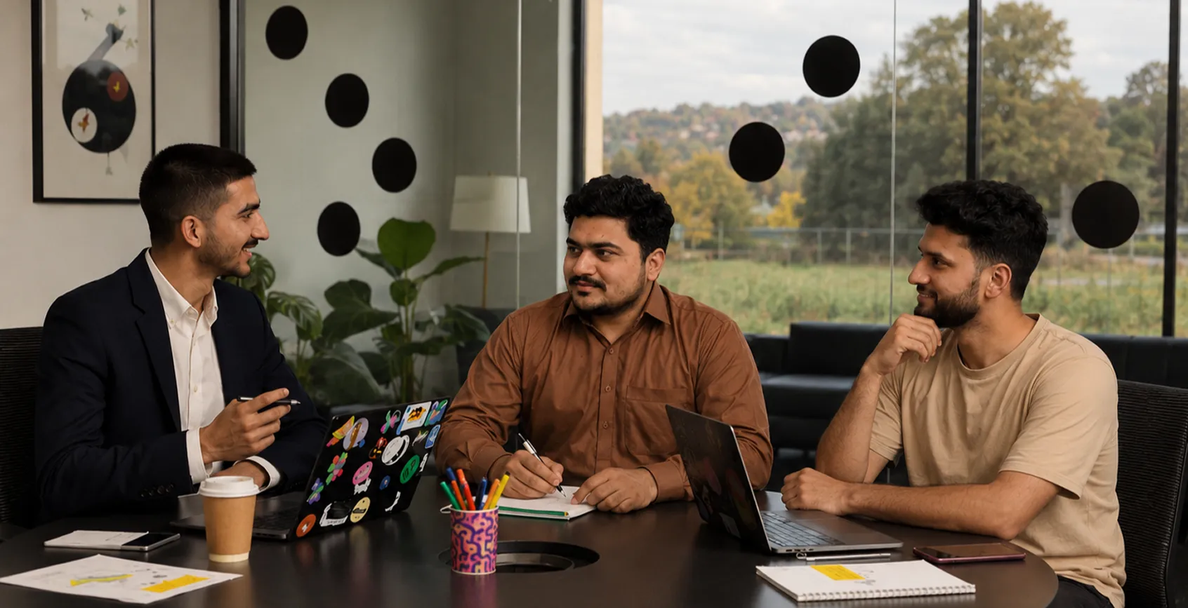 Developios creative team delivering web design services