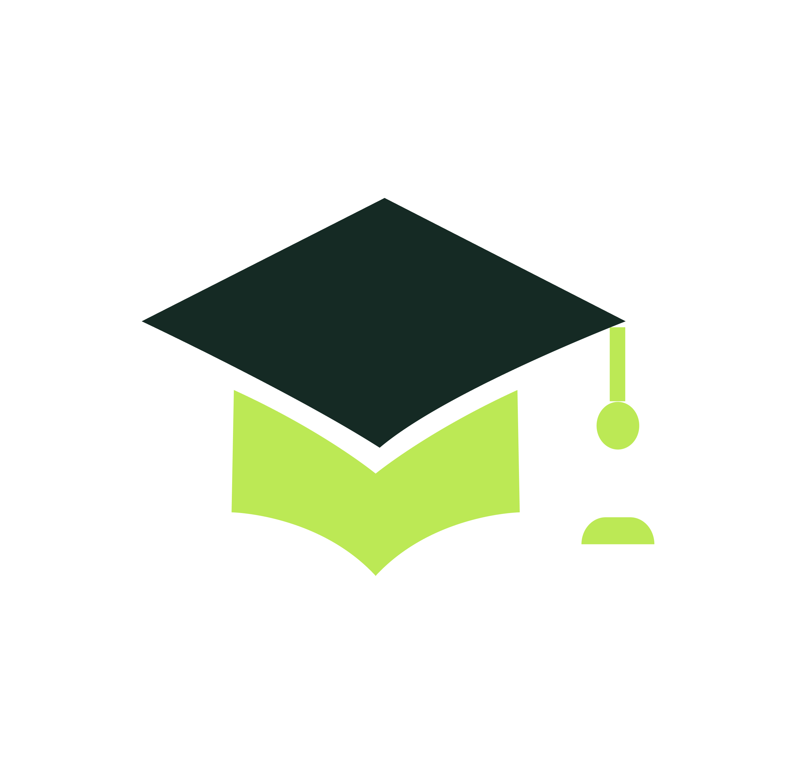 Black and green graduation cap icon symbolizing education and academic achievement.