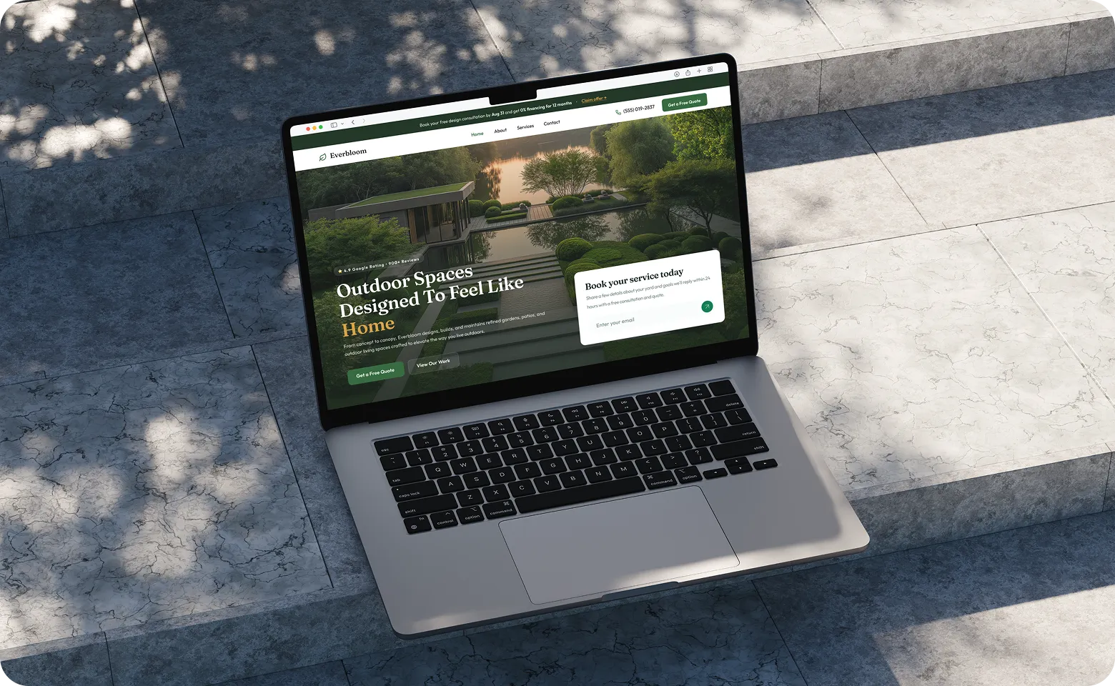 White-label home services website built by Developios for an agency partner