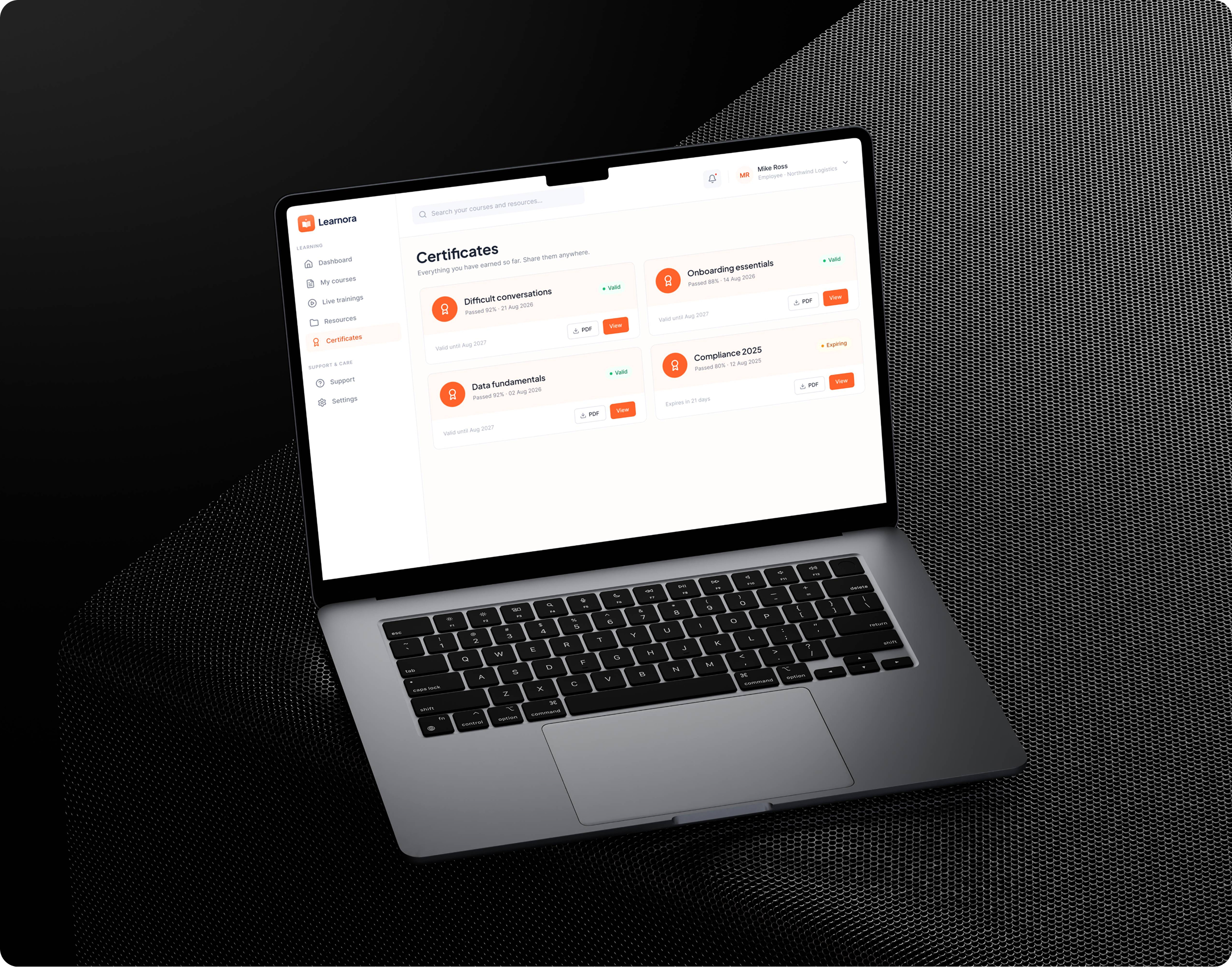SkillBuild landing page design with the Keep Every Engineer Certified hero, the compliance problem, a three-step solution, proof in numbers, testimonials, FAQs and a book a demo call to action.