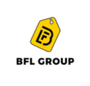BFL Group logo with stylized B and L letters inside a yellow tag.